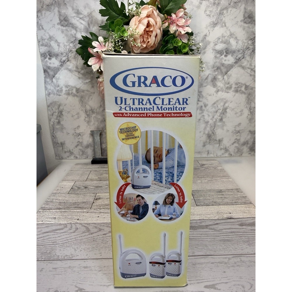 2002 Graco Ultra Clear 2 Channel Baby Monitor w Advanced Phone Tech New In Box - Picture 14 of 16
